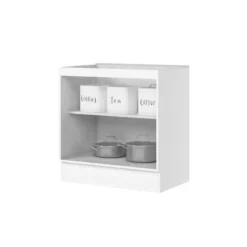 BAJO MESADA AMERICANA 2 PUERTAS BLANCO