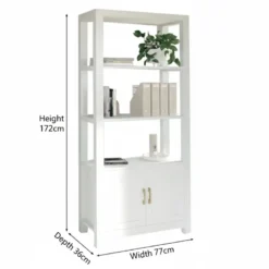 BIBLIOTECA BLANCA 2PTAS ESTANT ZG053-WH