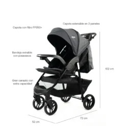 COCHE CON SILLA SIENNA TRAVEL SYSTEM BEBESIT
