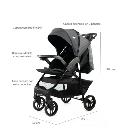 COCHE CON SILLA SIENNA TRAVEL SYSTEM BEBESIT