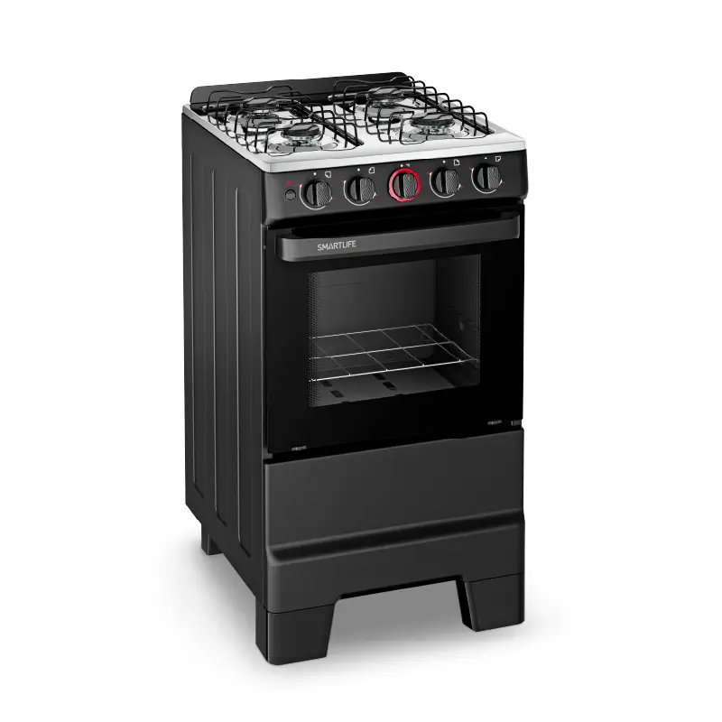 COCINA A GAS SMARTLIFE NEGRA SL-KBR504B