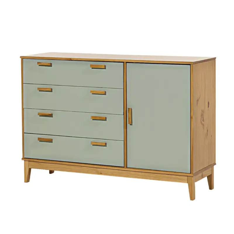 COMODA 4 CAJ. 1 PUFERTA VERDE CO240-VE