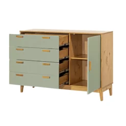 COMODA 4 CAJ. 1 PUFERTA VERDE CO240-VE