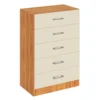 COMODA 5 CAJONES CO900 BR MADERA BLANCO