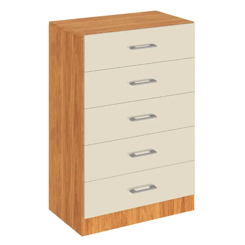 COMODA 5 CAJONES CO900 BR MADERA BLANCO