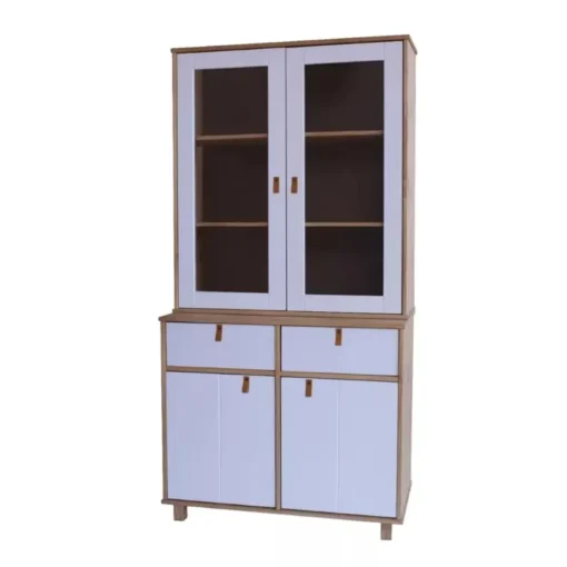 CRISTALERO ADAM 4 PUERTAS 2 CAJONES MADERA MACIZA