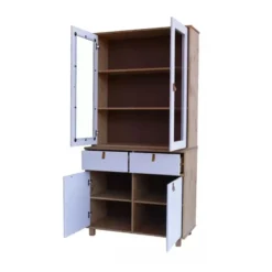 CRISTALERO ADAM 4 PUERTAS 2 CAJONES MADERA MACIZA