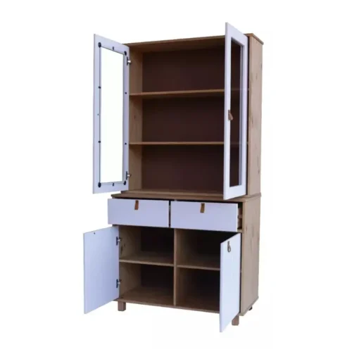 CRISTALERO ADAM 4 PUERTAS 2 CAJONES MADERA MACIZA