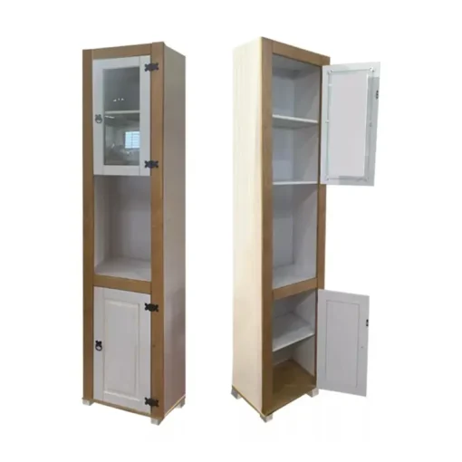 TORRE 1 PUERTA CRISTALERO MADERA/BL CS249-WH