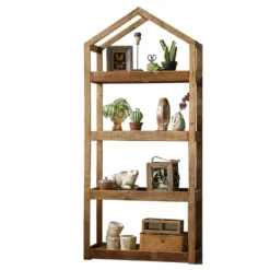 ESTANTERIA BIBLIOTECA MADERA RUSTICA Y543