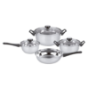 JUEGO BATERIA MILEN ACERO INOX 7 PIEZAS