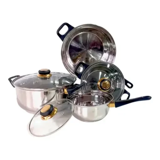 JUEGO BATERIA KASSEL 7 PIEZAS INOX KS-INOX7