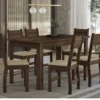 JUEGO COMEDOR 6 SILLAS FLORAL NOCE TALITA