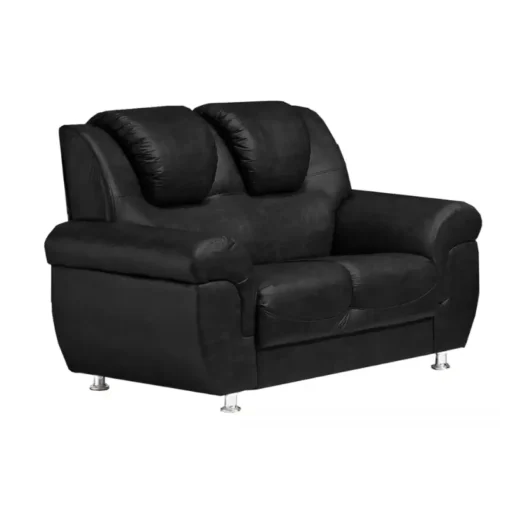 SOFA 2 CUERPOS CUERO ECOLOGICO MALEGO NEGRO