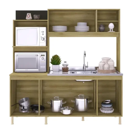 KIT COCINA COMPACTA SEVILHA 6 PUERTAS 1 CAJON