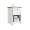 MESA DE LUZ 1 CAJON BLANCO MN 1010BL