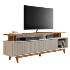 RACK APARADOR PARA TV OFF WHITE/FREIJO NT1385-OF