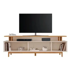 RACK APARADOR PARA TV OFF WHITE/FREIJO NT1385-OF