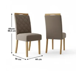 JGO COMEDOR MESA REDONDA MACIZA+ 6 SILLAS RED CHA