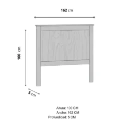 RESPALDO QUEEN EN MADERA MACIZA LA009 M