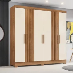 ROPERO MONICA 6 PUERTAS B367-127 NATURE/OFF WHITE