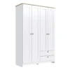 ROPERO 4 PUERTAS 2 CAJONES BLANCO RP2425BL