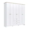 ROPERO 6 PUERTAS 3 CAJONES BLANCO RP 2630 BL