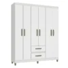 ROPERO 6 PUERTAS 2 CAJONES BLANCO RP 1620 BR