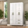 ROPERO 4 PUERTAS 2 CAJONES RP 1420BR BLANCO