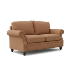 SOFA 2 LUGARES BEIGE CON TACHAS 9717-2L
