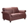 SOFA 2 CUERPOS MARRON OSCURO CON TACHAS 9717-2