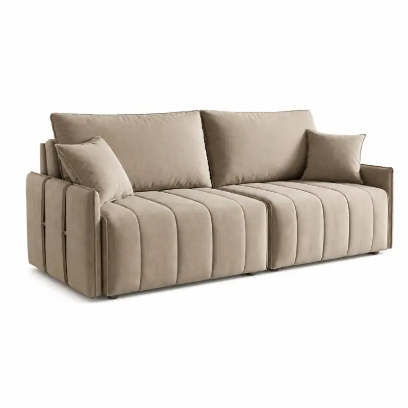 SOFA 2 CUERPOS DOMINI BEIGE  TELA