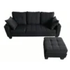 SOFA SECTIONAL CON CHAISE NEGRO