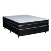 CONJUNTO SOMMIER MONACO NEGRO 2 PLAZAS 140